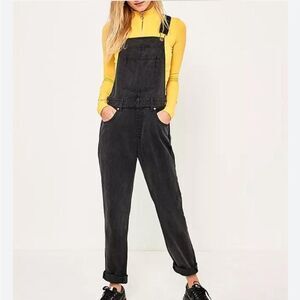 Revolve DrDenim Black Denim Overalls 29x32 Slim Fit Distressed
